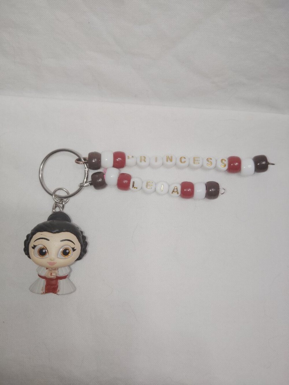 Disney Doorable- Princess Leia- Handmade Beaded Keychain